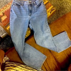 Lands' End Women's High Rise Jeans - Light Blue‎